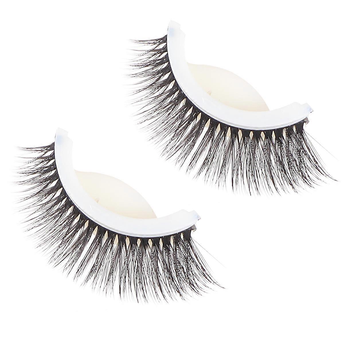 False Eyelash 3D Thick Self-Adhesive Eyelashes for Makeup Use 3Pcs Reusable