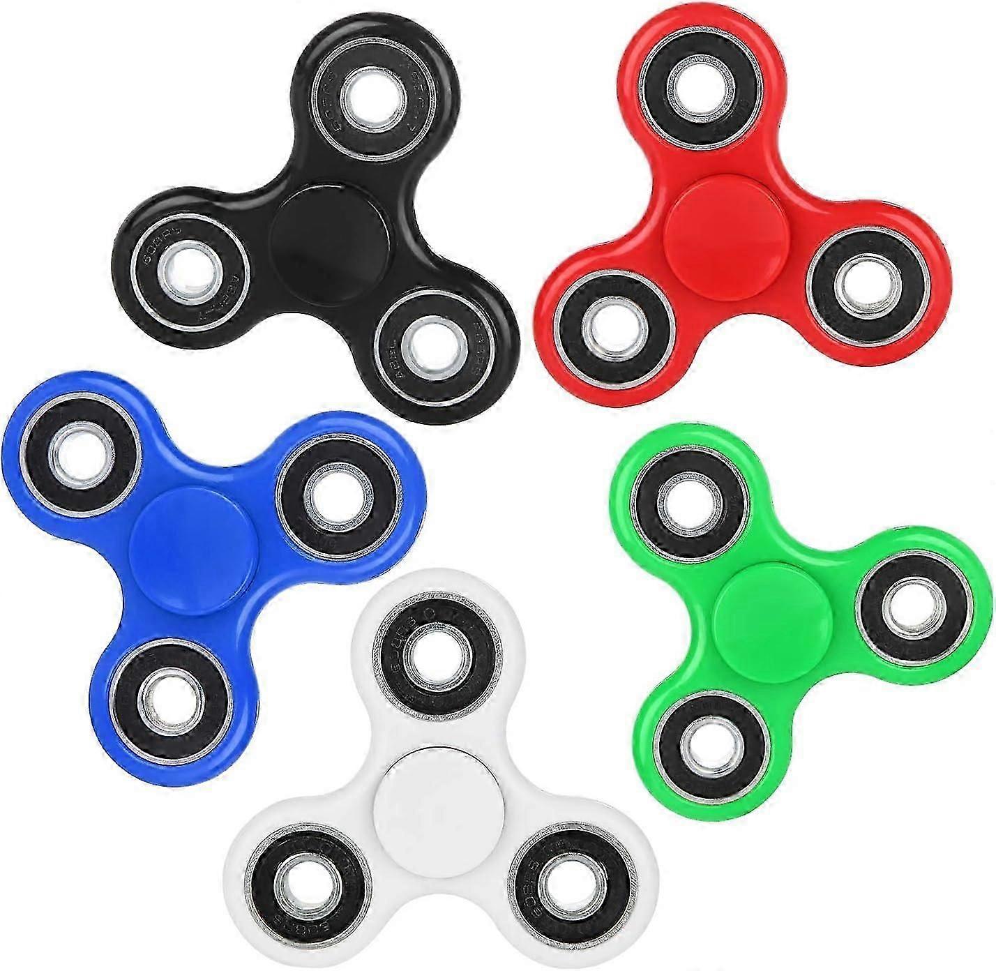 Fidget Spinner Spielzeug 5er-Pack, sensorische Hand Fidget Pack Bulk, Angstspielzeug Stressabbau Reducer, Party-Gefälligkeiten für Kinder Erwachsene