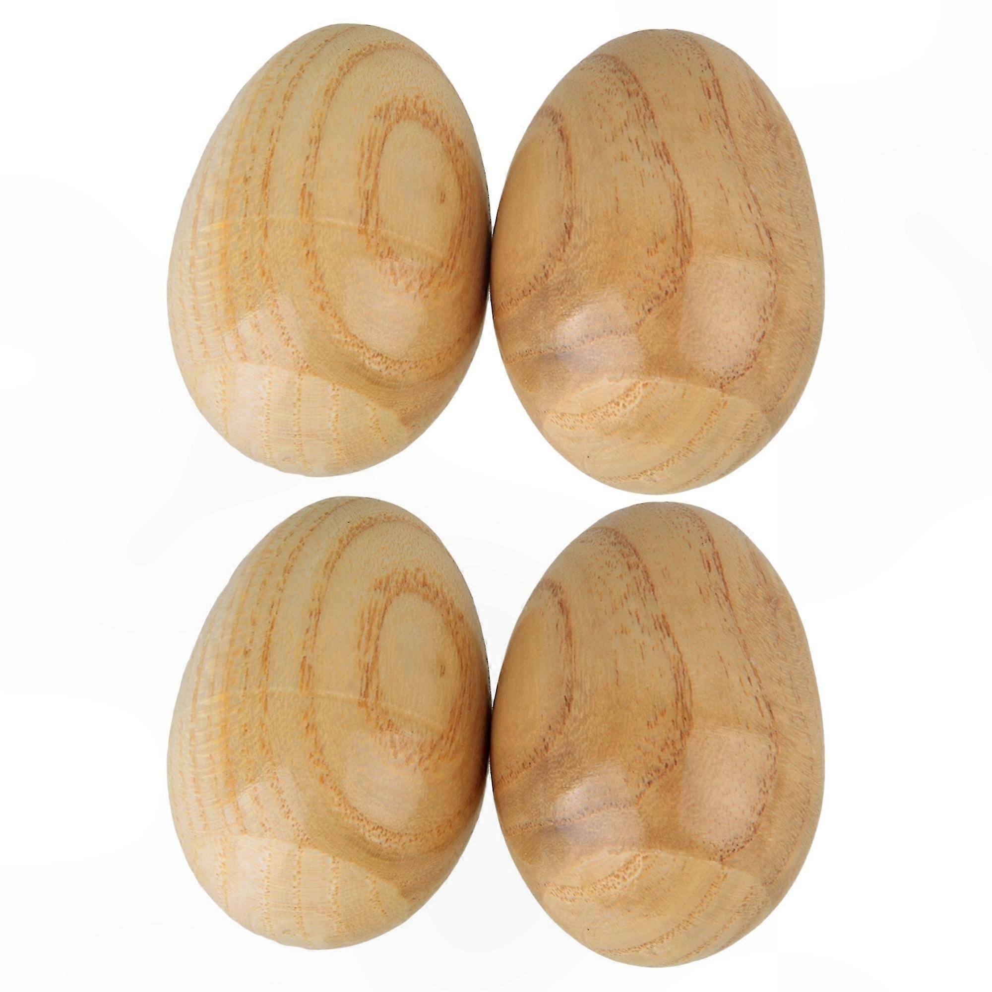 4Pcs Wooden Egg Shakers Maracas Kit for Percussion Learning