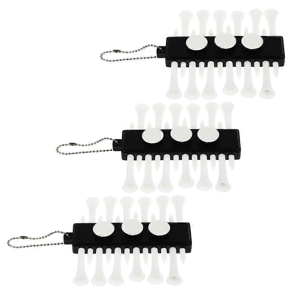 Golfs Tee Holder Plastic Stand for Portable Golf Accessories 6Pcs