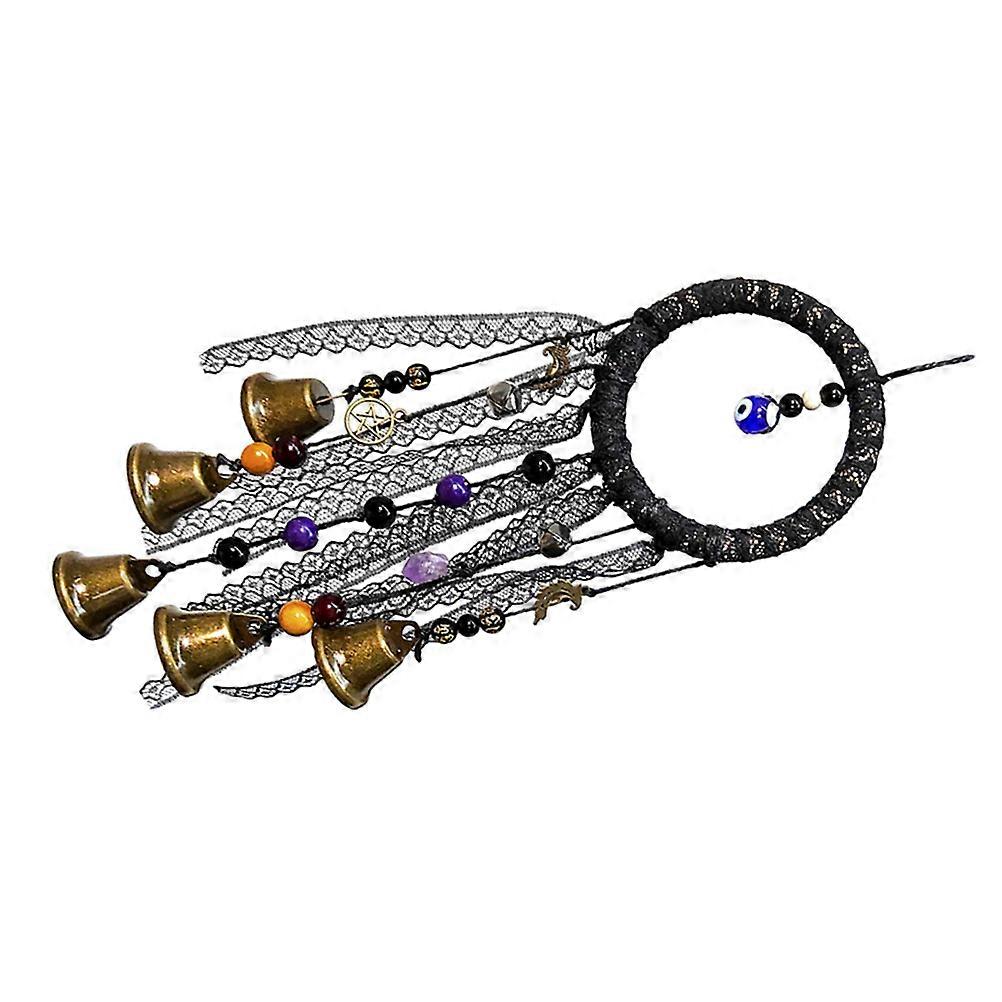 Witch Bell Wind Chime Decorative Hanging Ornaments with 4Pcs Assorted Colors