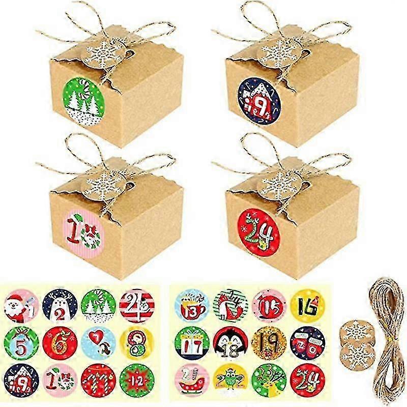 Diy Advent Calendar Boxes 2022 Christmas Countdown For Kids 24 Christmas Advent Calendar Empty Gift