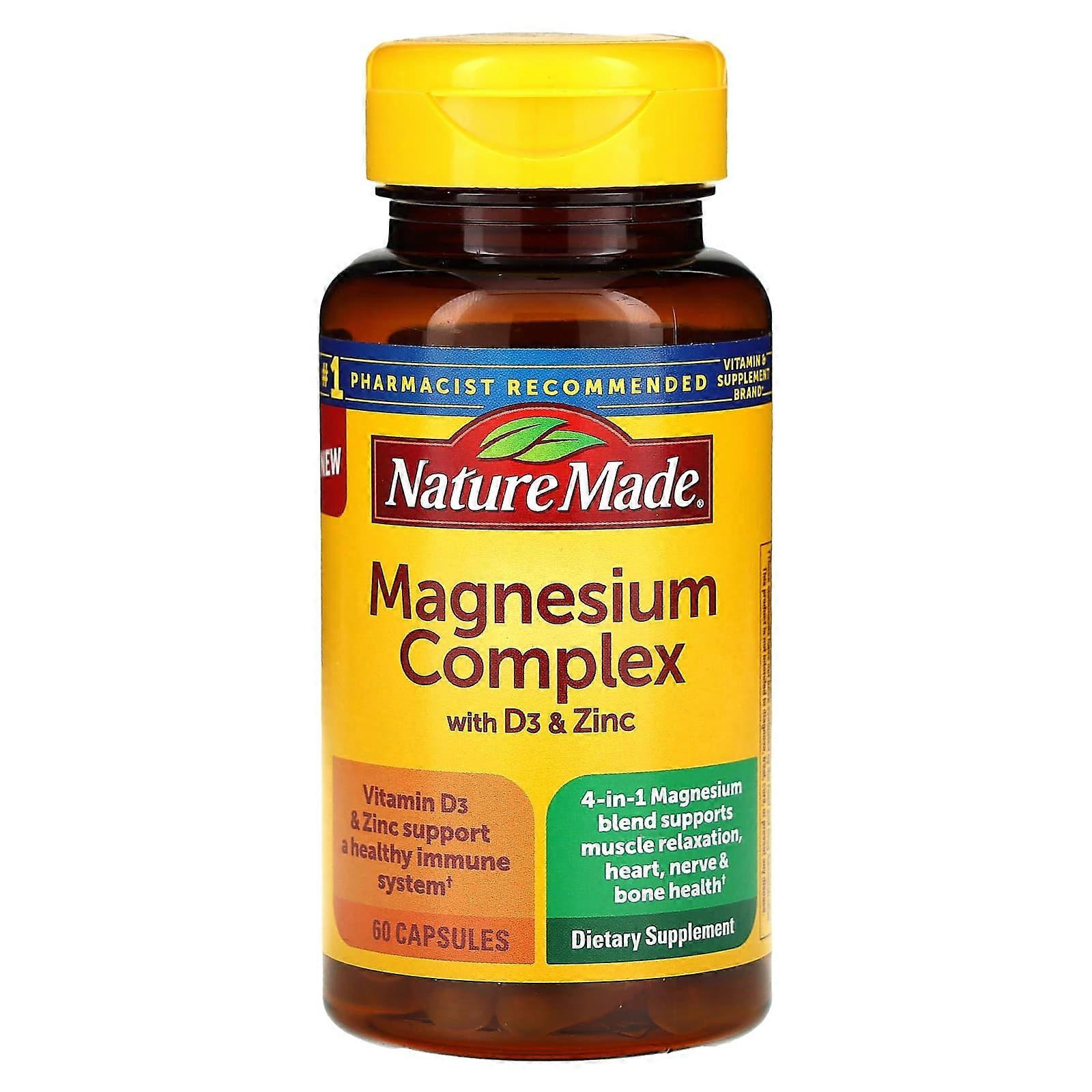 Magnesium Complex with D3 & Zinc, 60 Capsules