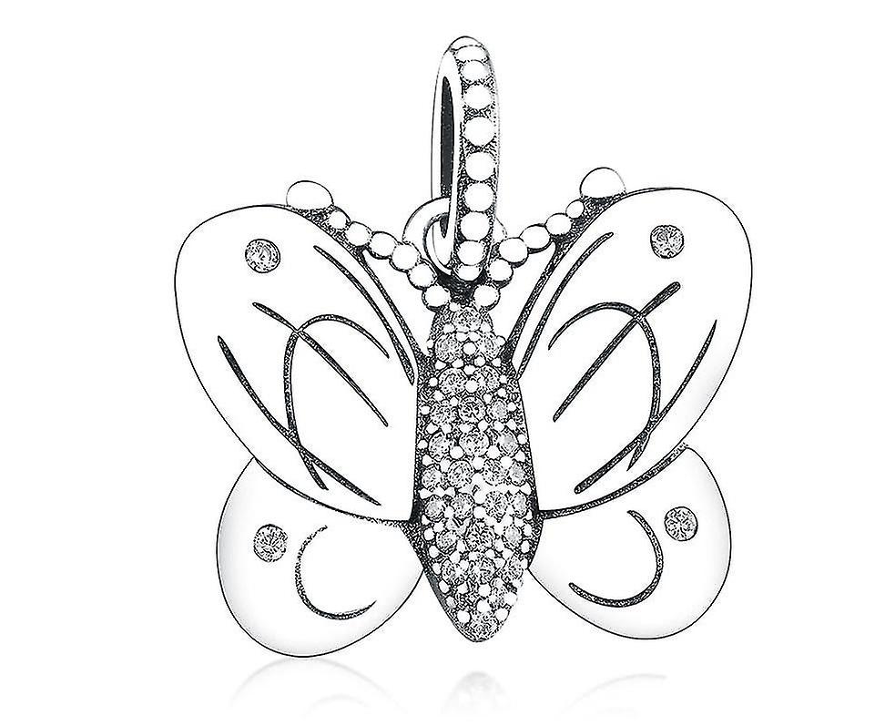 チャームペンダントブレスレット925シルバーチャーム装飾的な蝶のダングルペンダントビーズDIYチャームを作るための