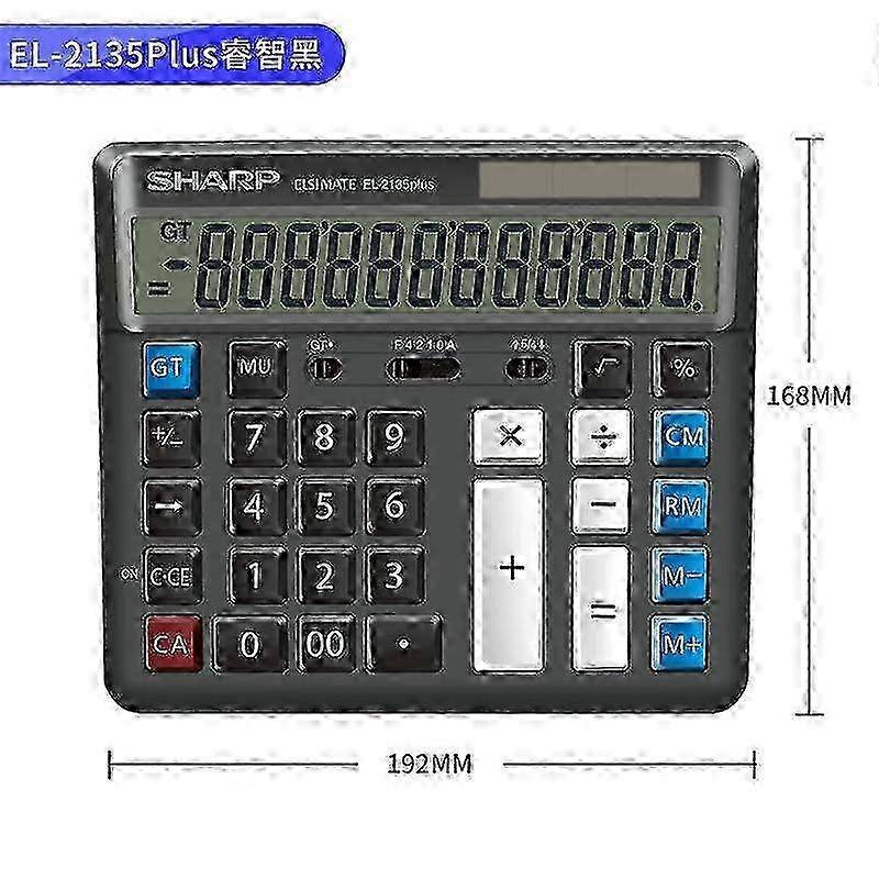 Sharp EL-2135 Large Button Calculator for Bank Financial Accounting - Special Desktop Business Calculator