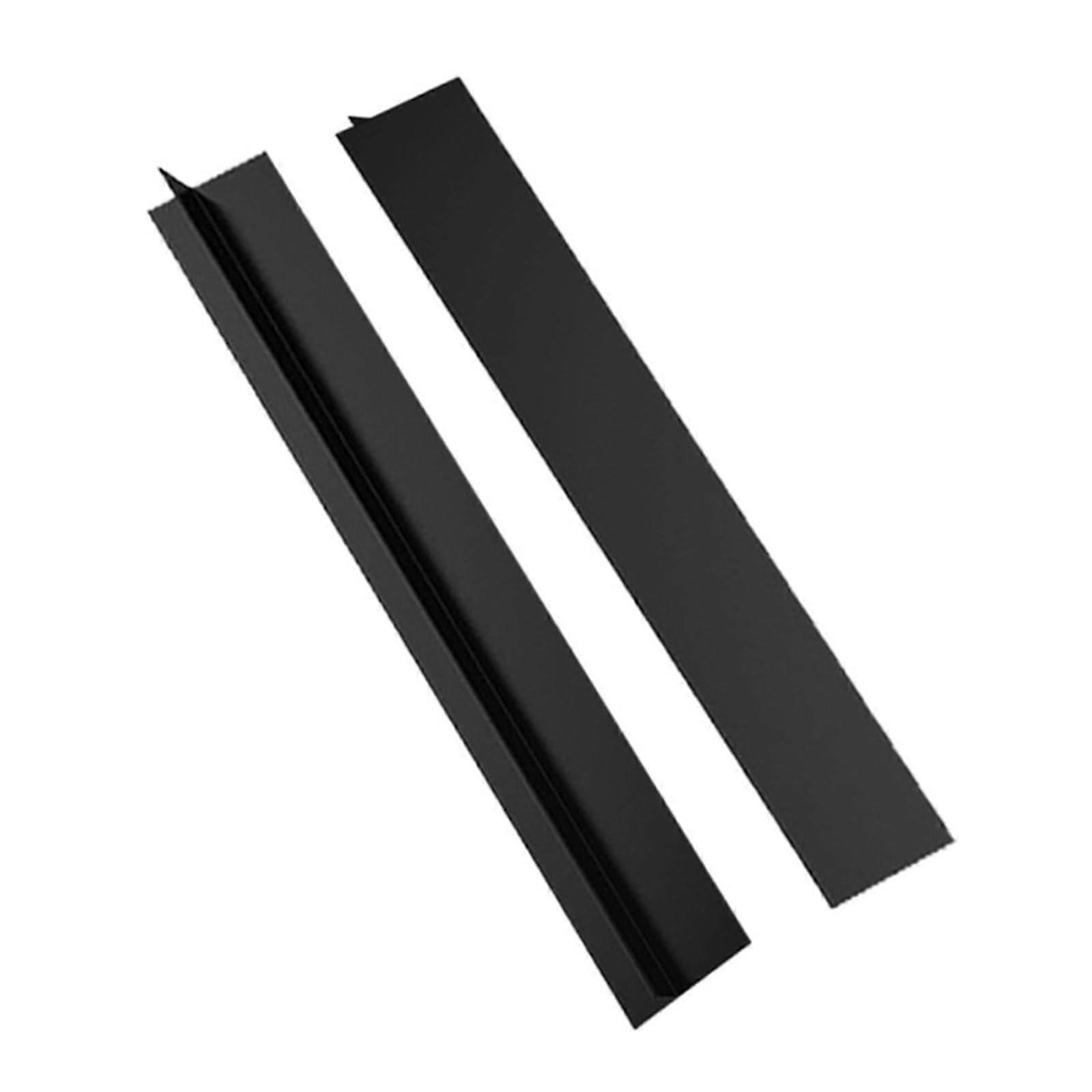 Stove Gap Covers 2Pack, TShape Silicone Strips, Black Slit Pads, Kitchen Counter Gap Protector