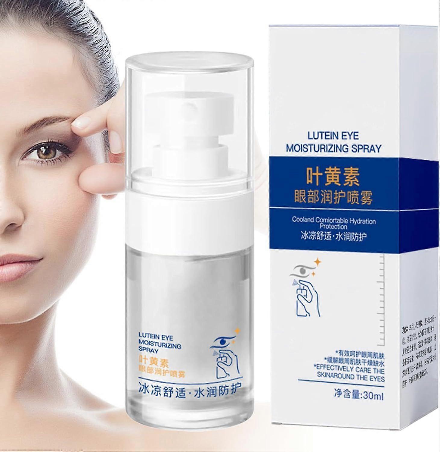 Moisturizing Eye Spray, Lutein Calming Moisturizing Eye Care Solution for Dry Tired Eye, No Irritation, Fast Acting Soothing Mists 30ml