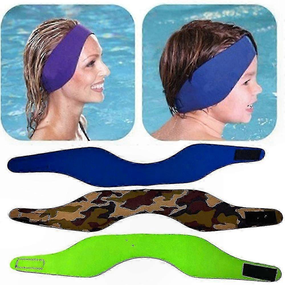 Bandeau de natation en néoprène imperméable avec protection des oreilles et antitranspirant