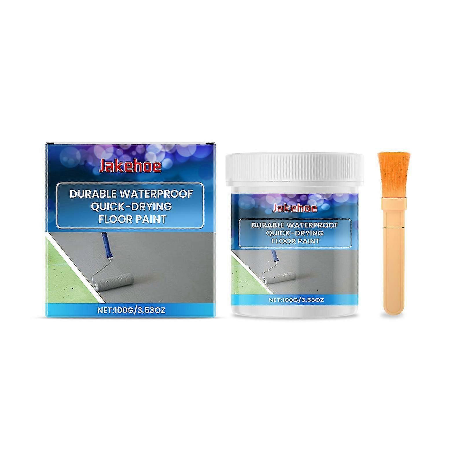 Quick Drying Waterproof Floor Paint - Indoor/Outdoor Gray Cement Paint, Easy Application, Eco-Friendly, 1 Set