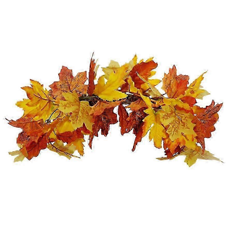 Maple Lintel for Halloween - Fall Decor with Artificial Autumn Leaves
