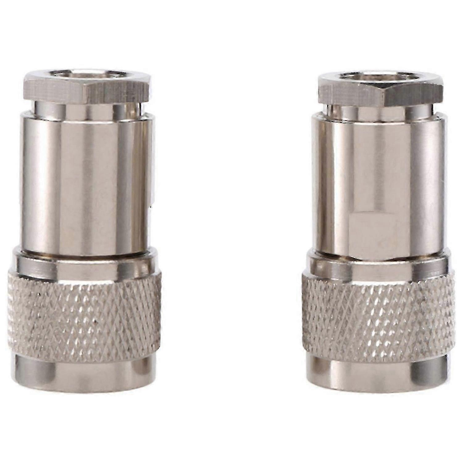 2 Pcs N Type Male Clamp RG213 7D-FB RF Coaxial Connector