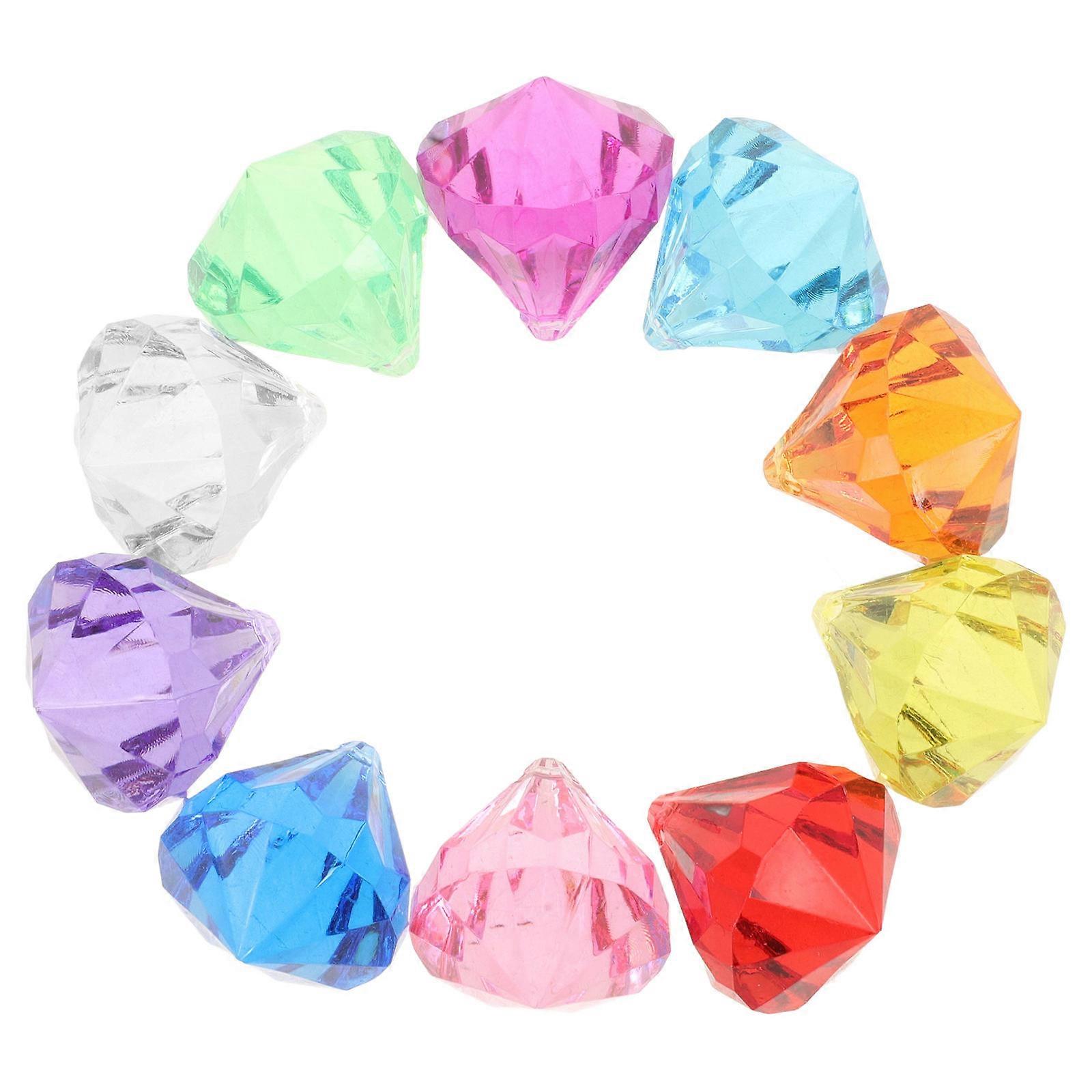 Gemstone Toy for Pool with 30Pcs Multi Colored Acrylic Diving Gems