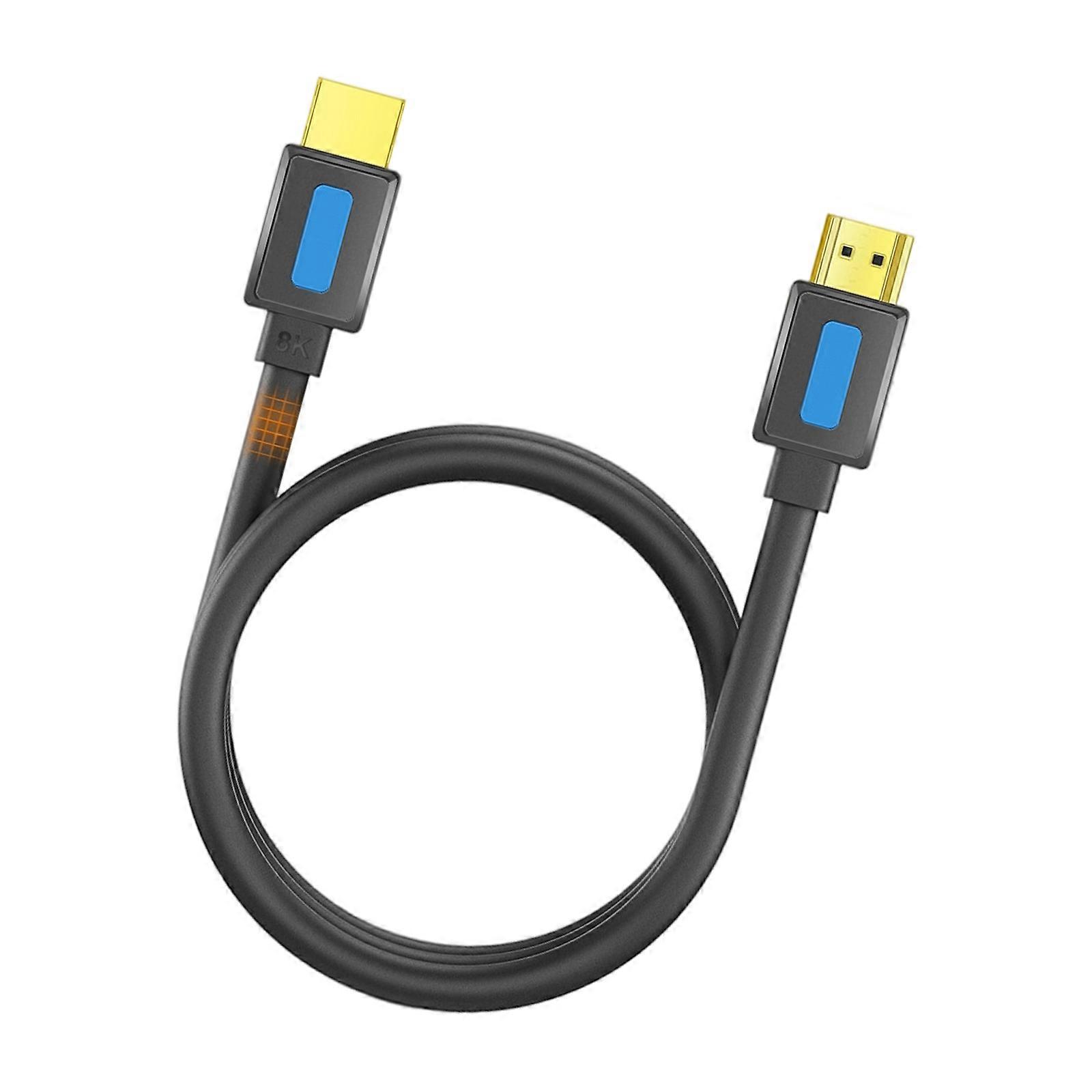 Premium 8K HDMI2.1 Cord with 48Gbps Bandwidth HDR10 Enhances Audios Video Syncing for Projector Laptop Consoles Multicolor