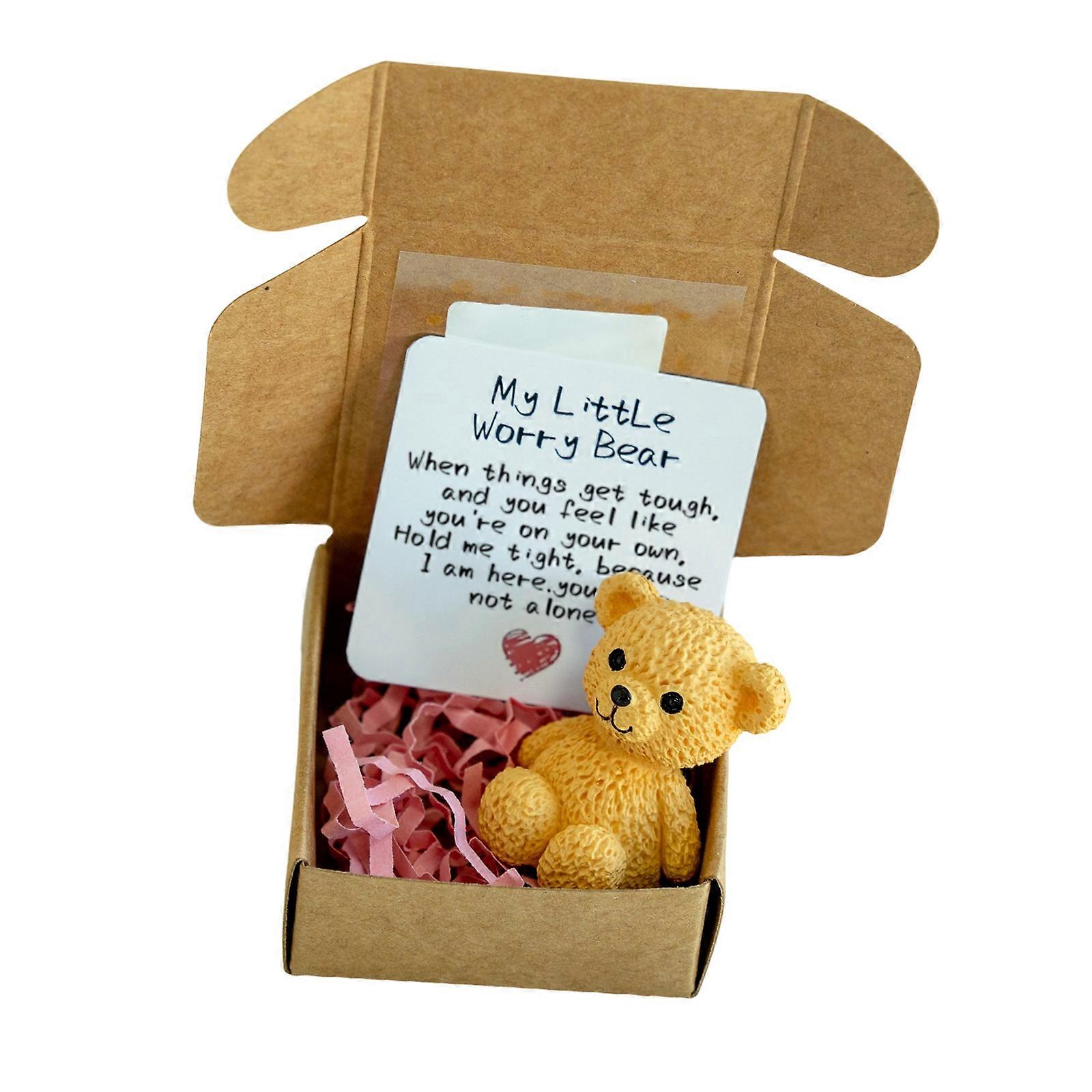 Elegant PVC Miniature Bear Shape Container Portable Keepsakes Box For Candy Accessories Party Souvenir  Yellow