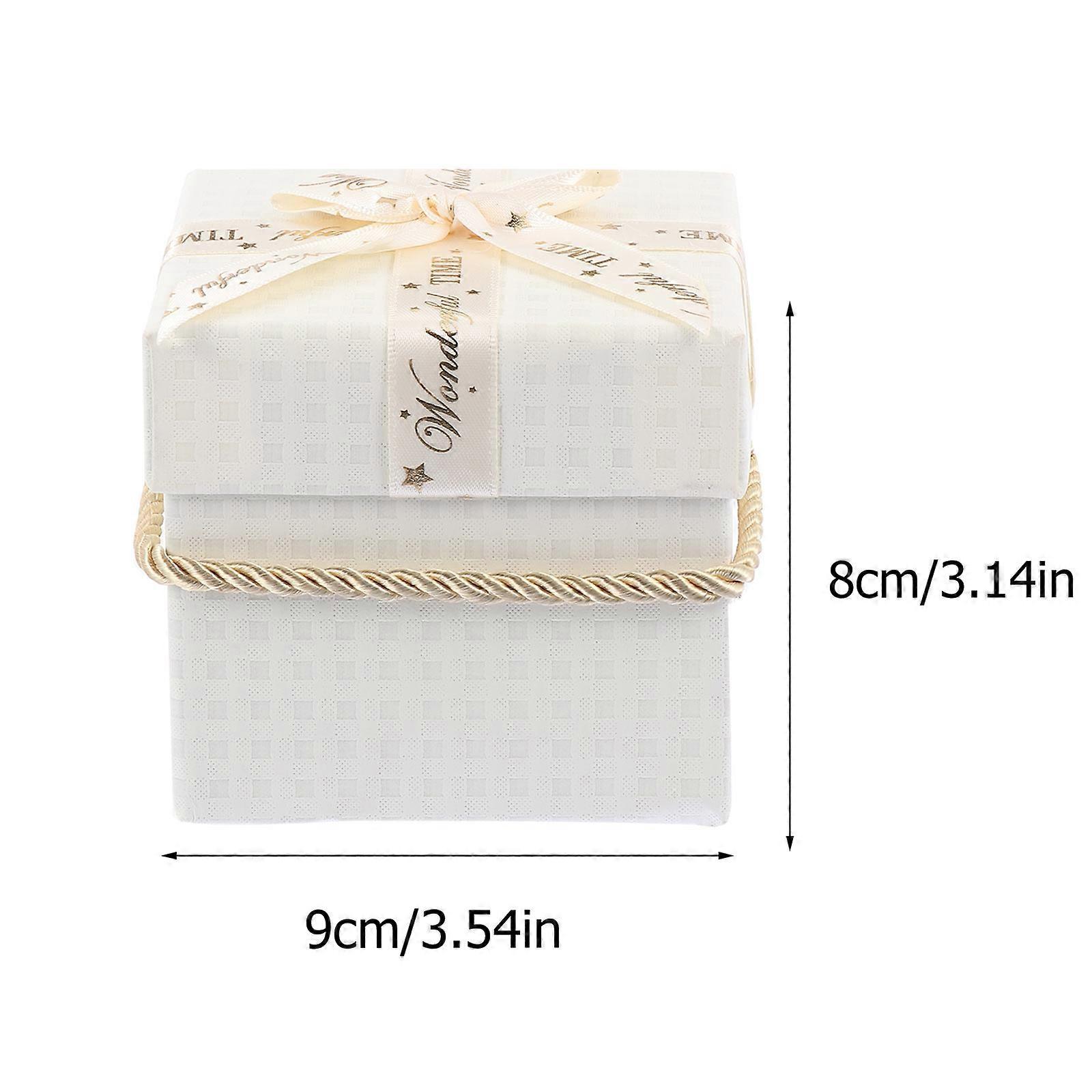 Festival Gift Storage Boxes 4Pcs Assorted Color Square Ideal For Christmas Parties With 9X9X8Cm