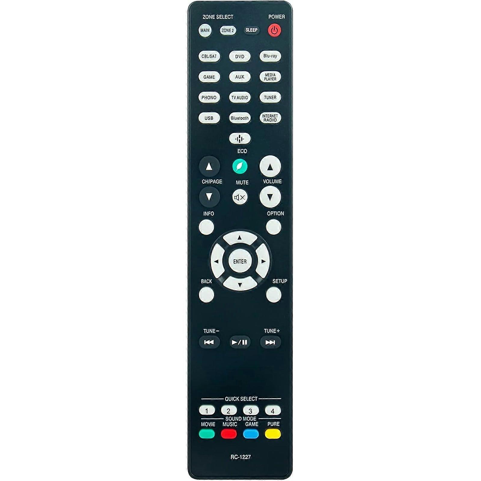 RC-1227 Replacement Remote Control Applicable for Denon AV Receiver AVR-S740H AVR-X1500H AVR-S750H AVR-X1600H AVR-X1500HOM AVRS740H AVRX1500HOM AVRX15