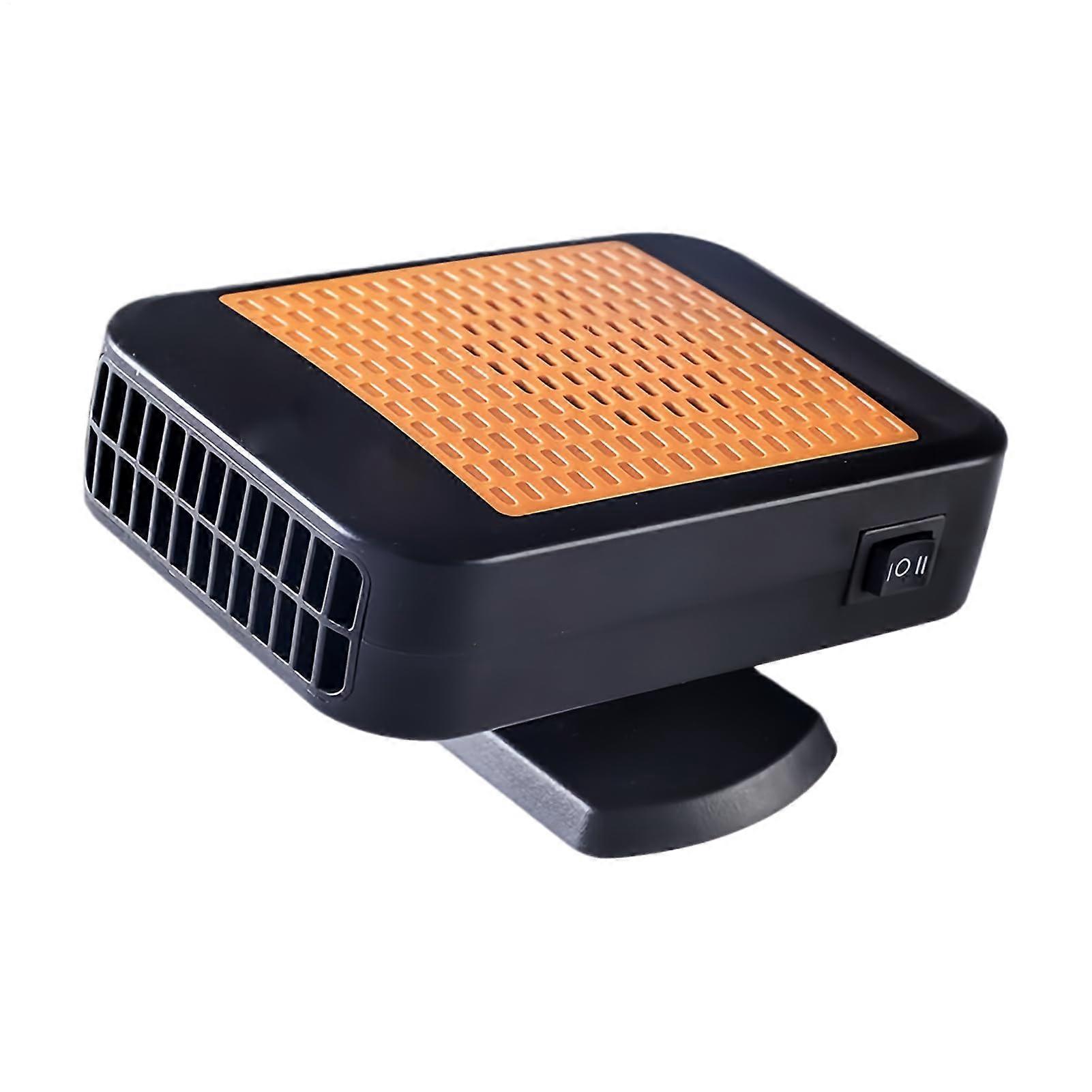 Portable Car Heater and Fan with Fast Defrost, Adjustable Airflow for Truck, RV, Travel, Orange
