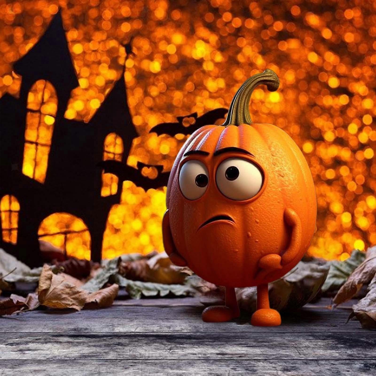 Halloween Resin Pumpkin Statue, Artificial Pumpkin Statues, Collections Tabletop