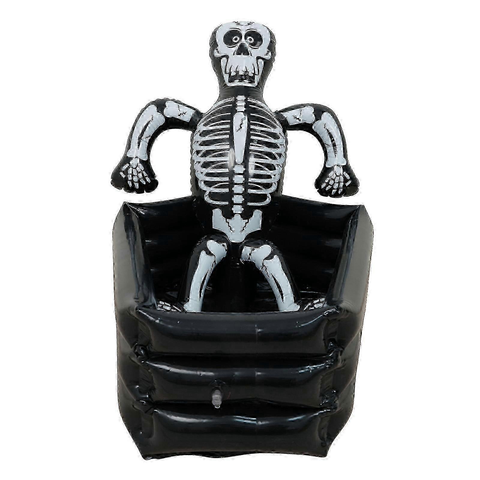 Halloween Skeleton Cooler, Large Capacity Inflatable Ice Bucket 2025