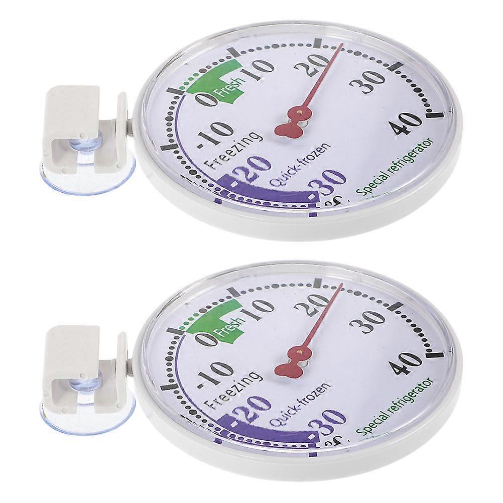 Refrigerator Freezer Thermometer 2 Pcs Accurate Temperature Monitoring System For Home Kitchens With Plastic Material