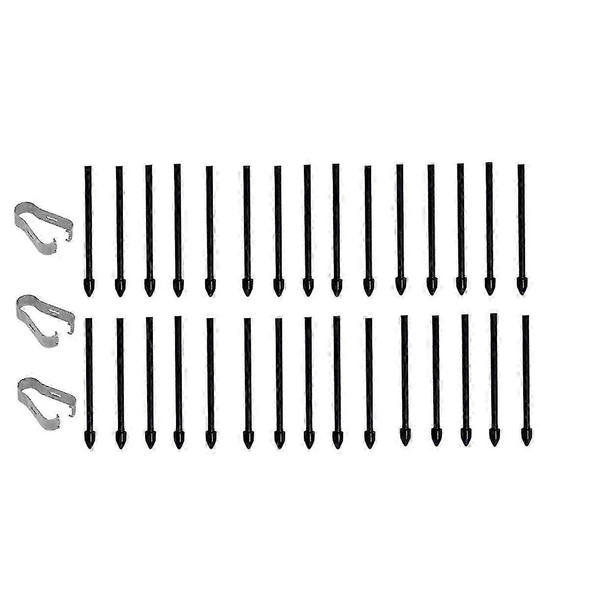 30 Pcs Touch Stylus Pen Nib Soft Pen Tips Replacement for Galaxy Tablet Phone S6 NOTE 10 20U with Tool Black