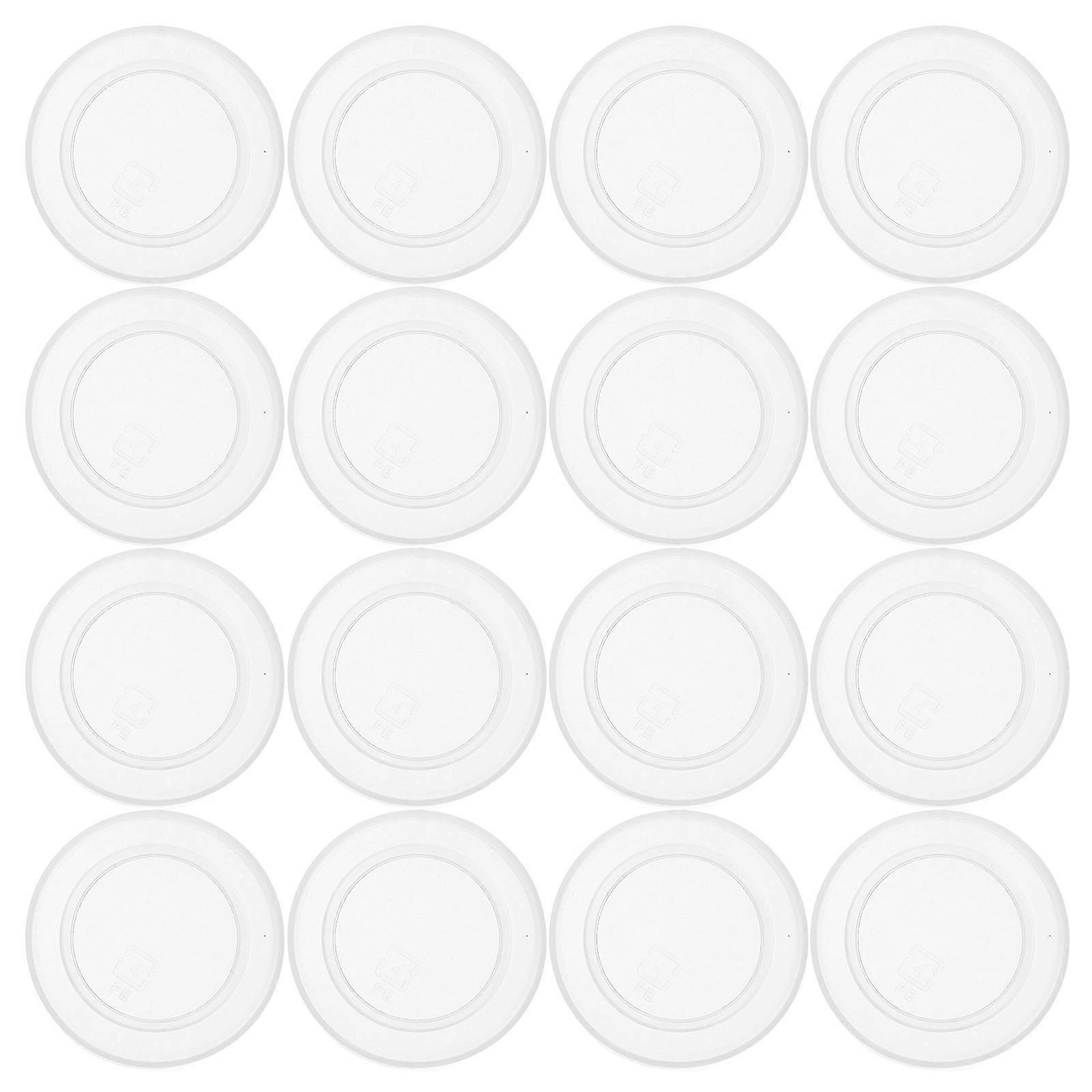 Reusable Bottle Lids Pudding Jar Lid Replacement Households PE Dust-Proof 30Pcs