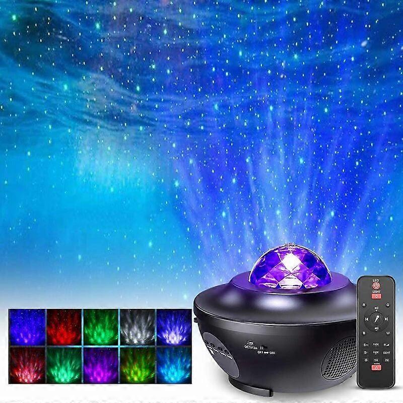 LED Star Projector Lamp, Rotating Night Light Projector with 21 Modes & Remote Control & Timer & Speaker & Bluetooth Star Ceiling Light Projector Ocea