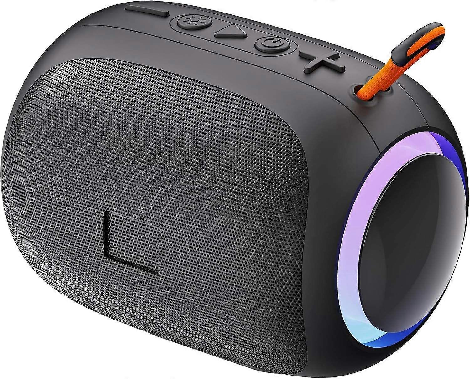 Wireless Bluetooth Speaker, with 24H Playtime, Bluetooth 5.3, RGB Lights, 10W Sound, Waterproof