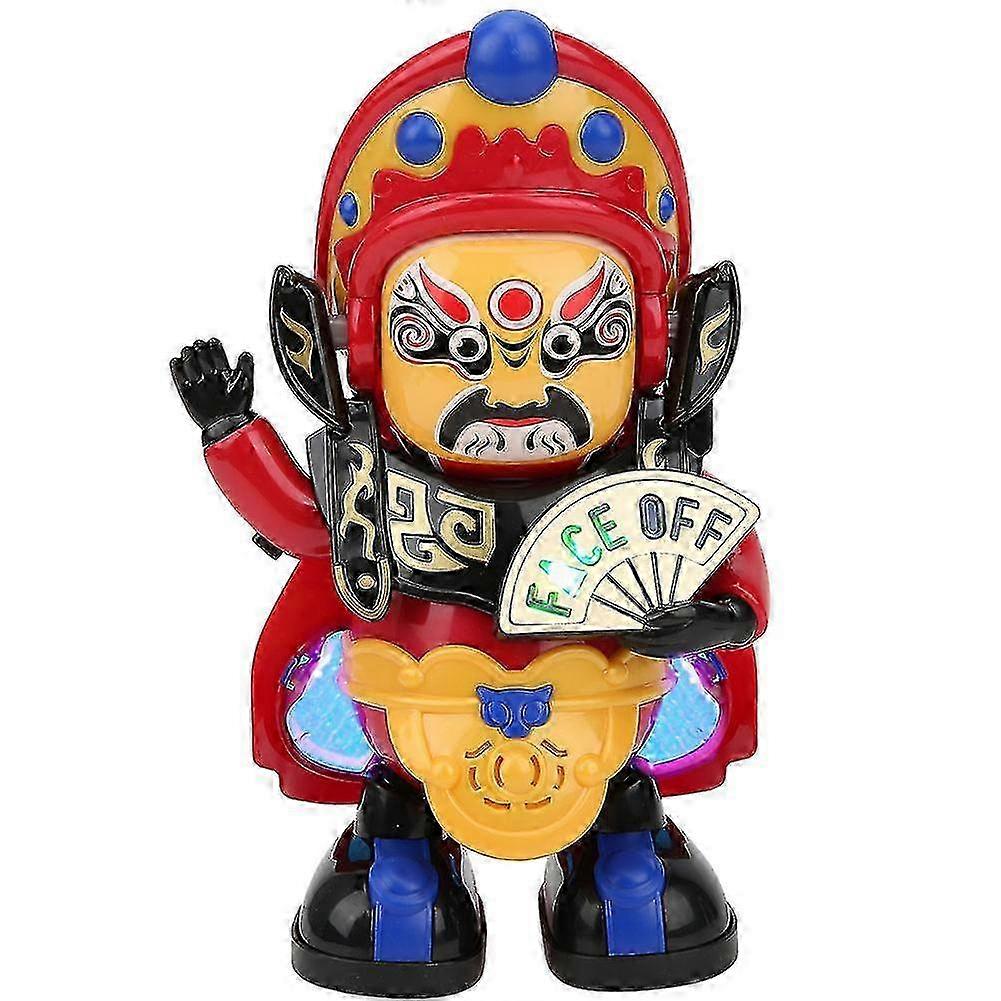 x Electric Face Changing Robot Toy Automatically Changed Face with LED Light GiftFace Changing