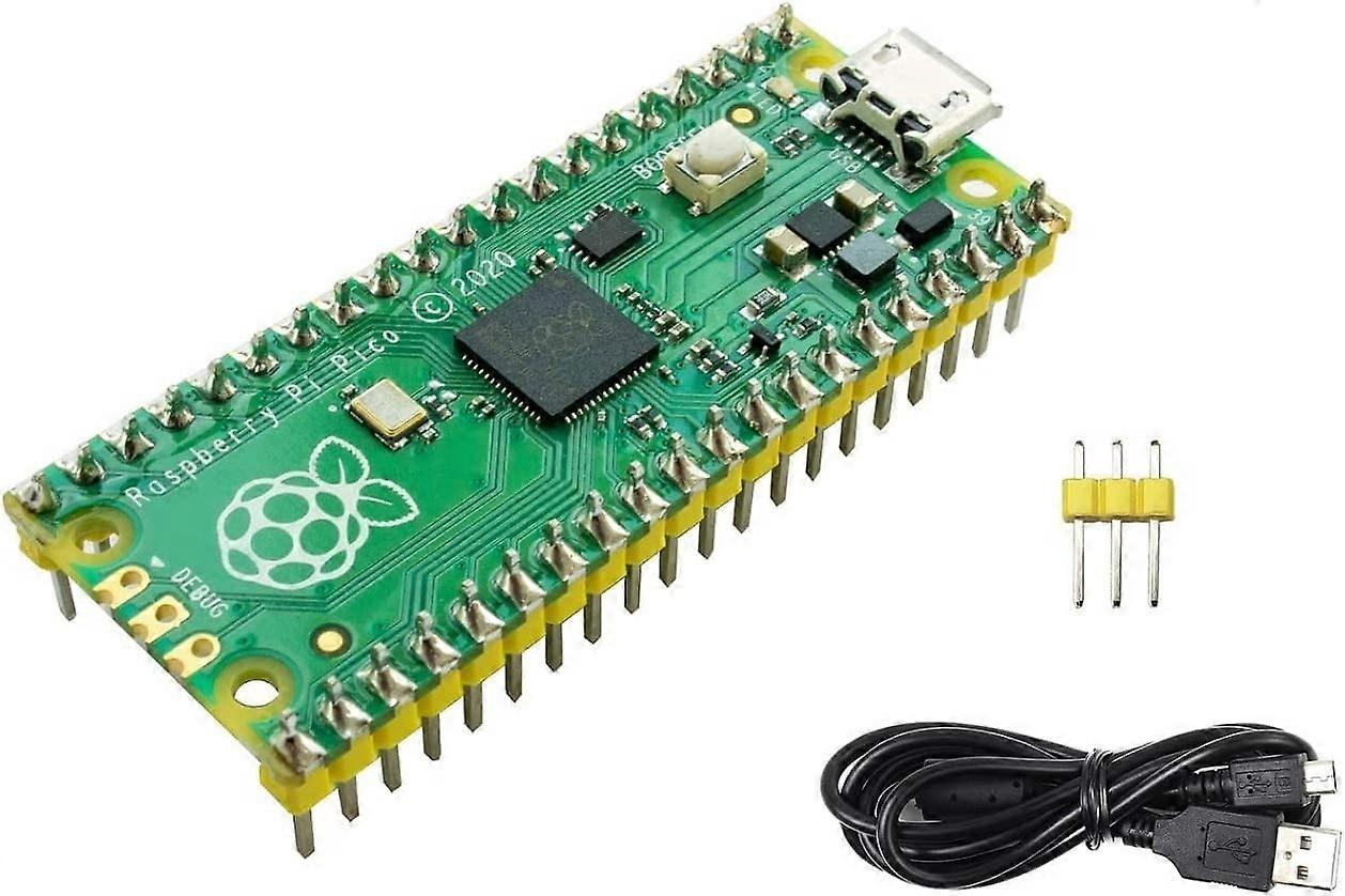 Pre-soldered Raspberry Pi Pico Microcontroller Development Board with Header ,Based on RP2040 Chip, Flexible