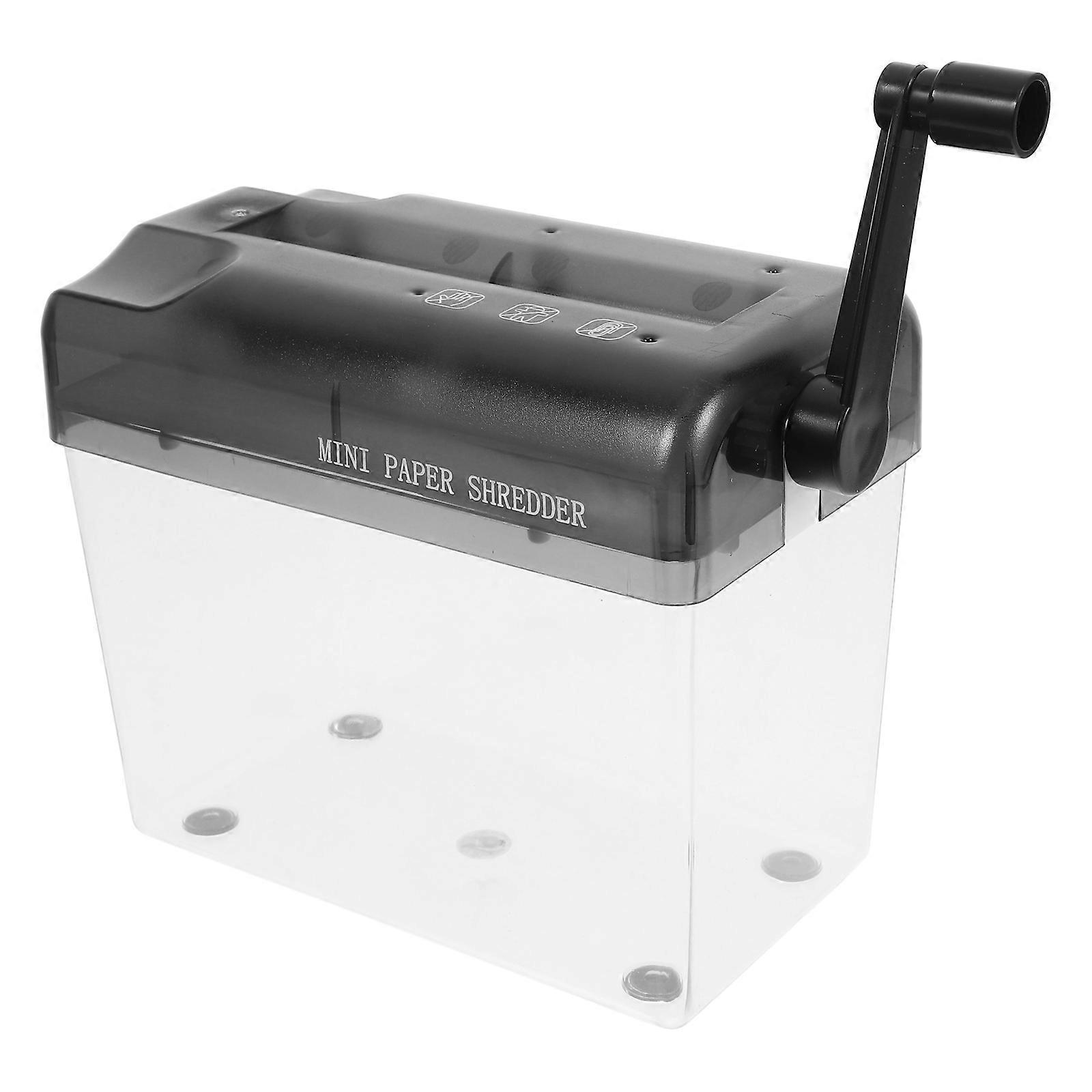 Convenient Paper Shredder Manual Shredder for Household Use Black