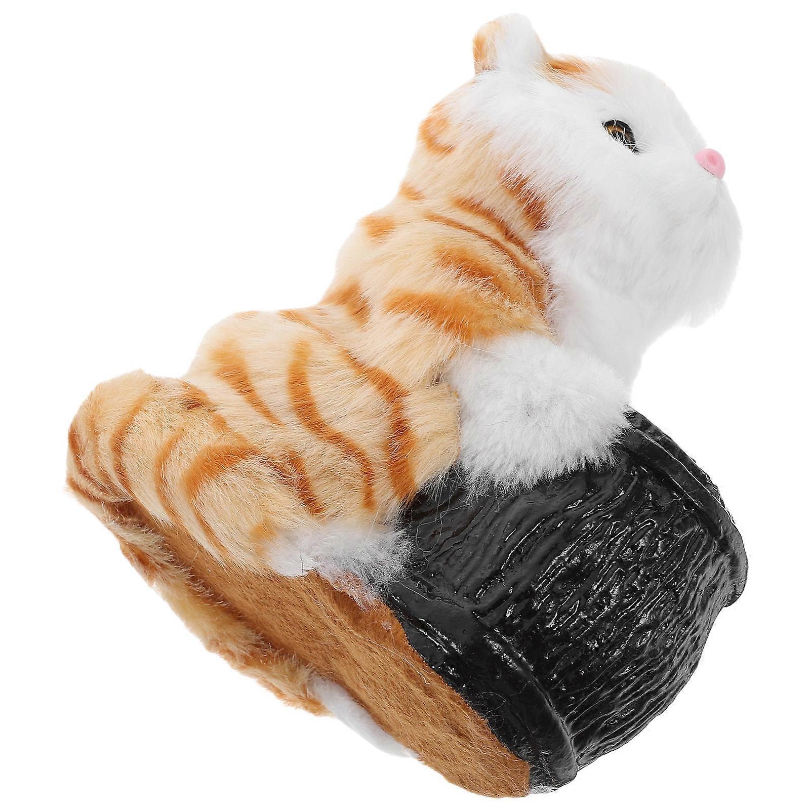 Adorable Plush Cat Desk Pen Holder for Storage