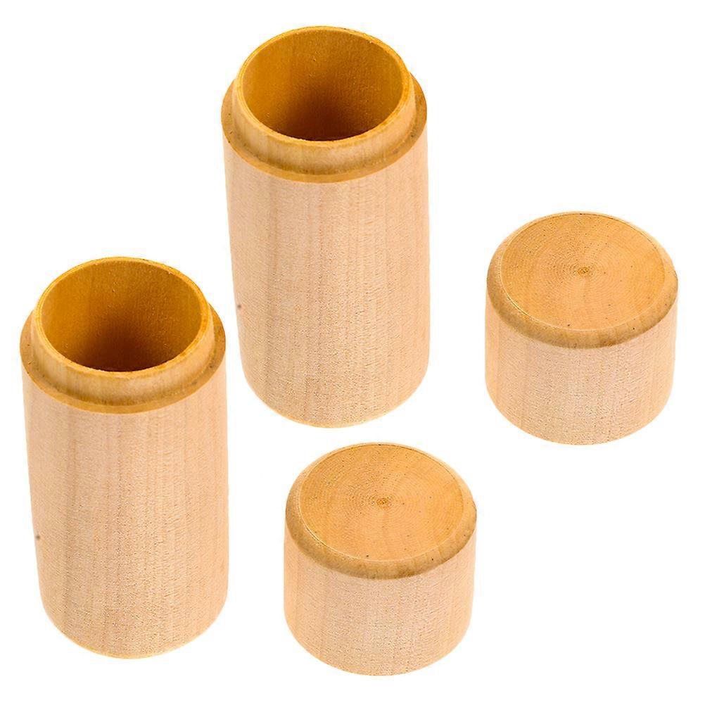 Portable Wood Essential Oil Storage Box for Single Bottle 2Pcs Secure Case