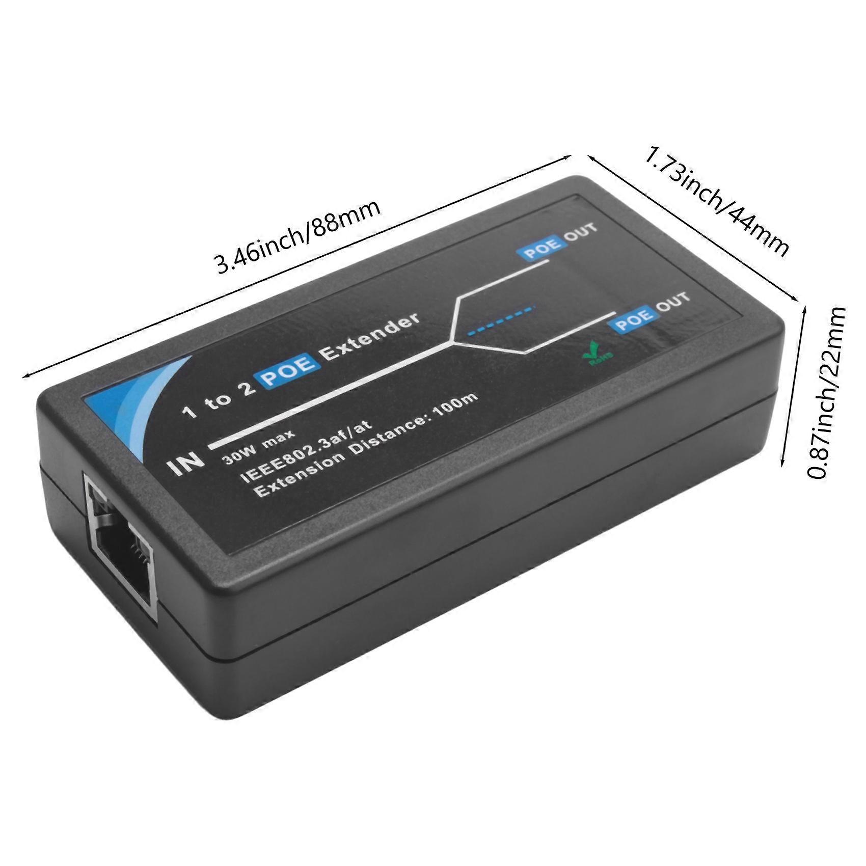 8X 2 Port POE Extender 10/100Mbps with IEEE 802.3Af Standard Input/Output for IP Camera Extend 100 Meters for POE Range