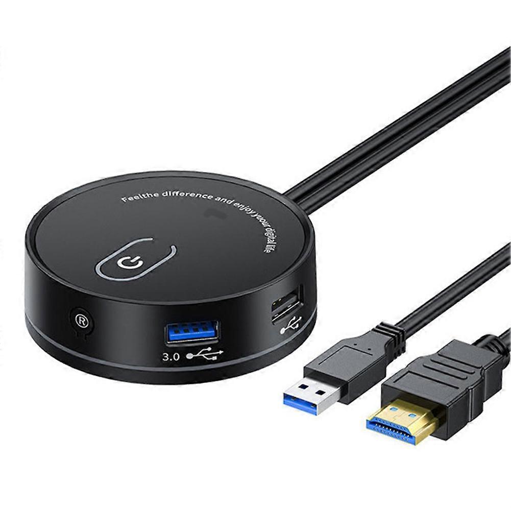 Computer Desktop Switch Internet Cafe Universal USB3.0 Audio Home Desktop External Power Extension Button(A)