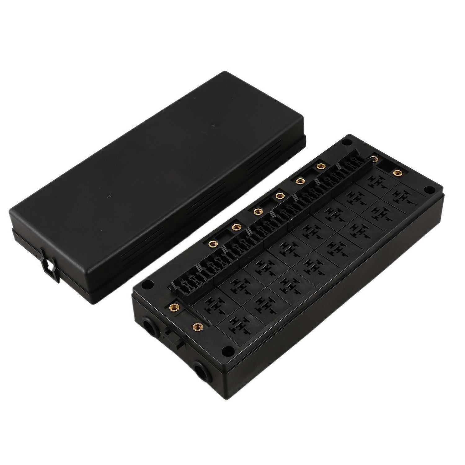 24-Way Auto Waterproof Blade Fuse Holder Box 16-Way Relay Socket Box