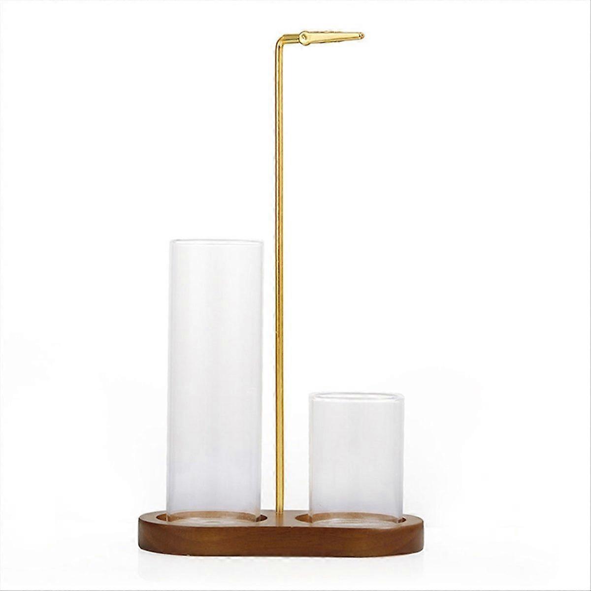 Incense Holder with Glass Ash Catcher, Dark Brown