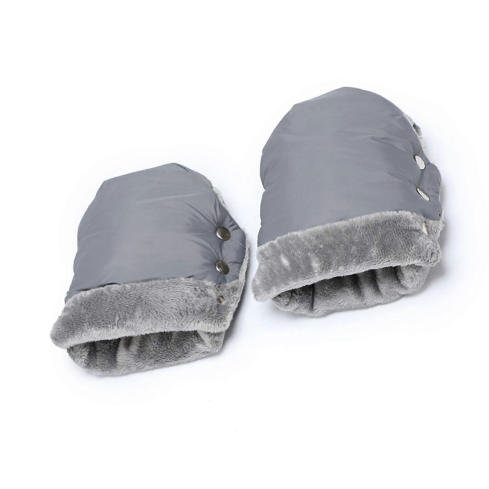 Handvärmare för barnvagn, vantar för barnvagn, universella handvärmarhandskar, stänkskyddade handvärmare för kallt väder, grå