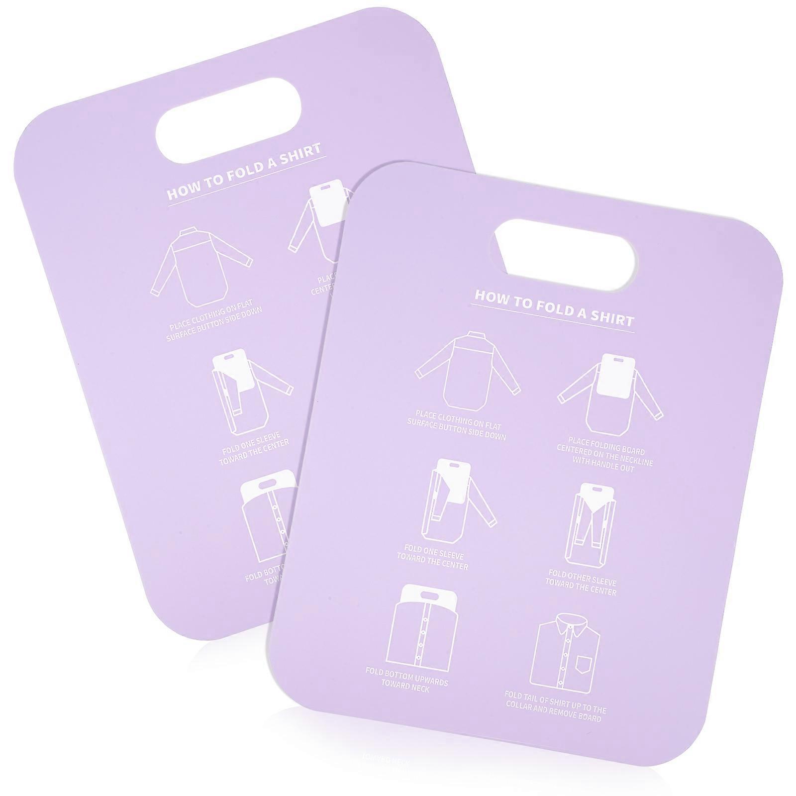 2Pcs Professional Shirt Cardboard Clothes Folder PP Simple Laundry Folding Board