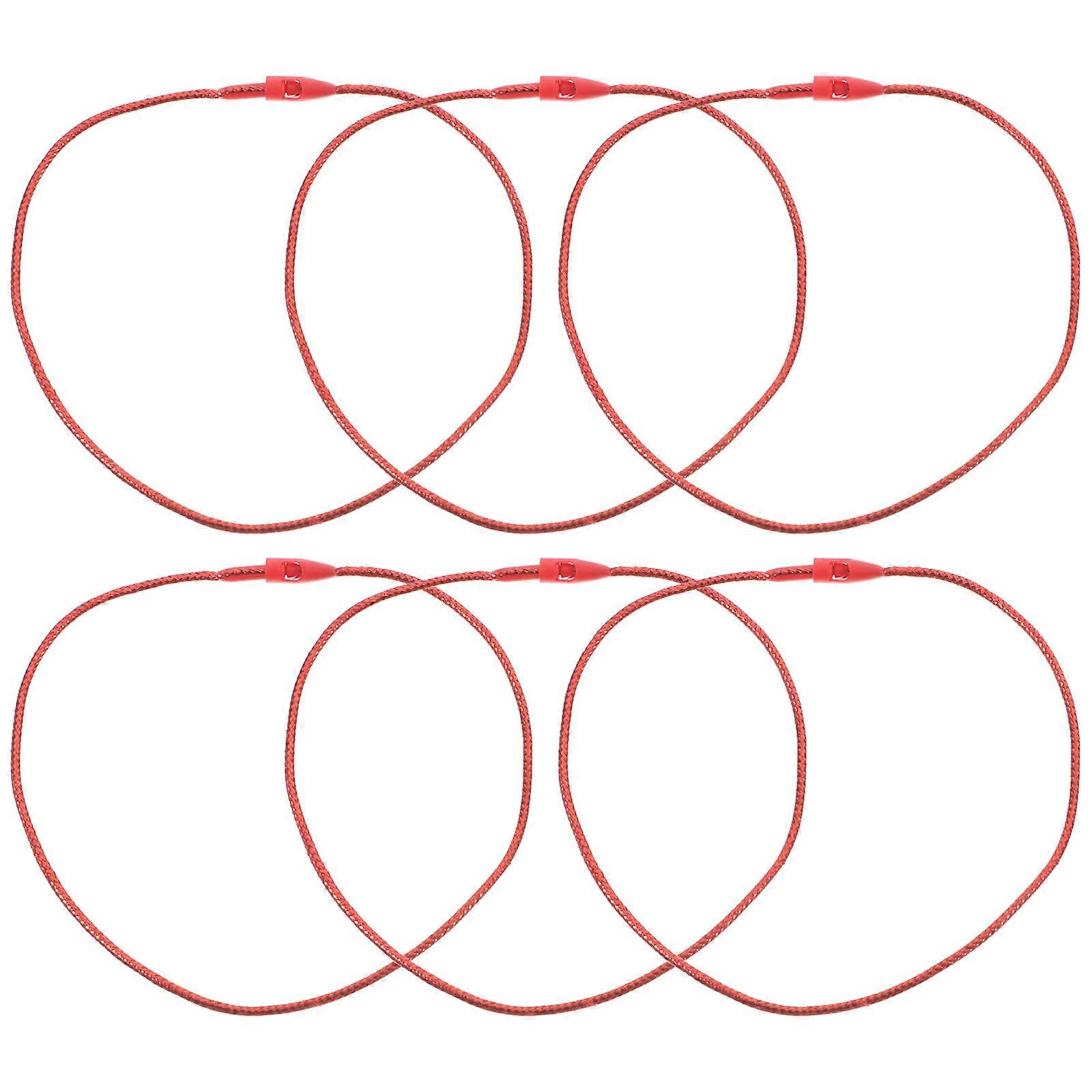 Red Christmas Ornament Hangers String with Snap Locking Ropes for 100Pcs