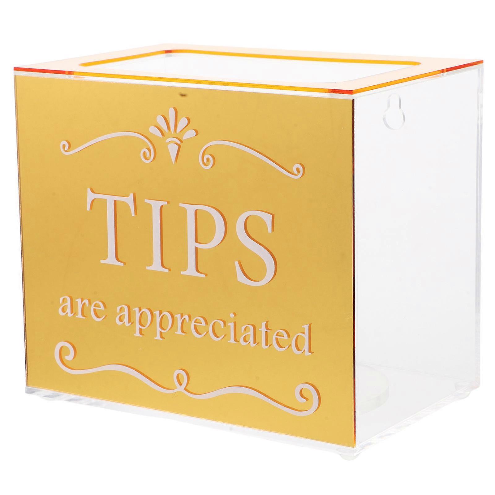 Acrylic Tip Box for Musicians for Cash Collection Container