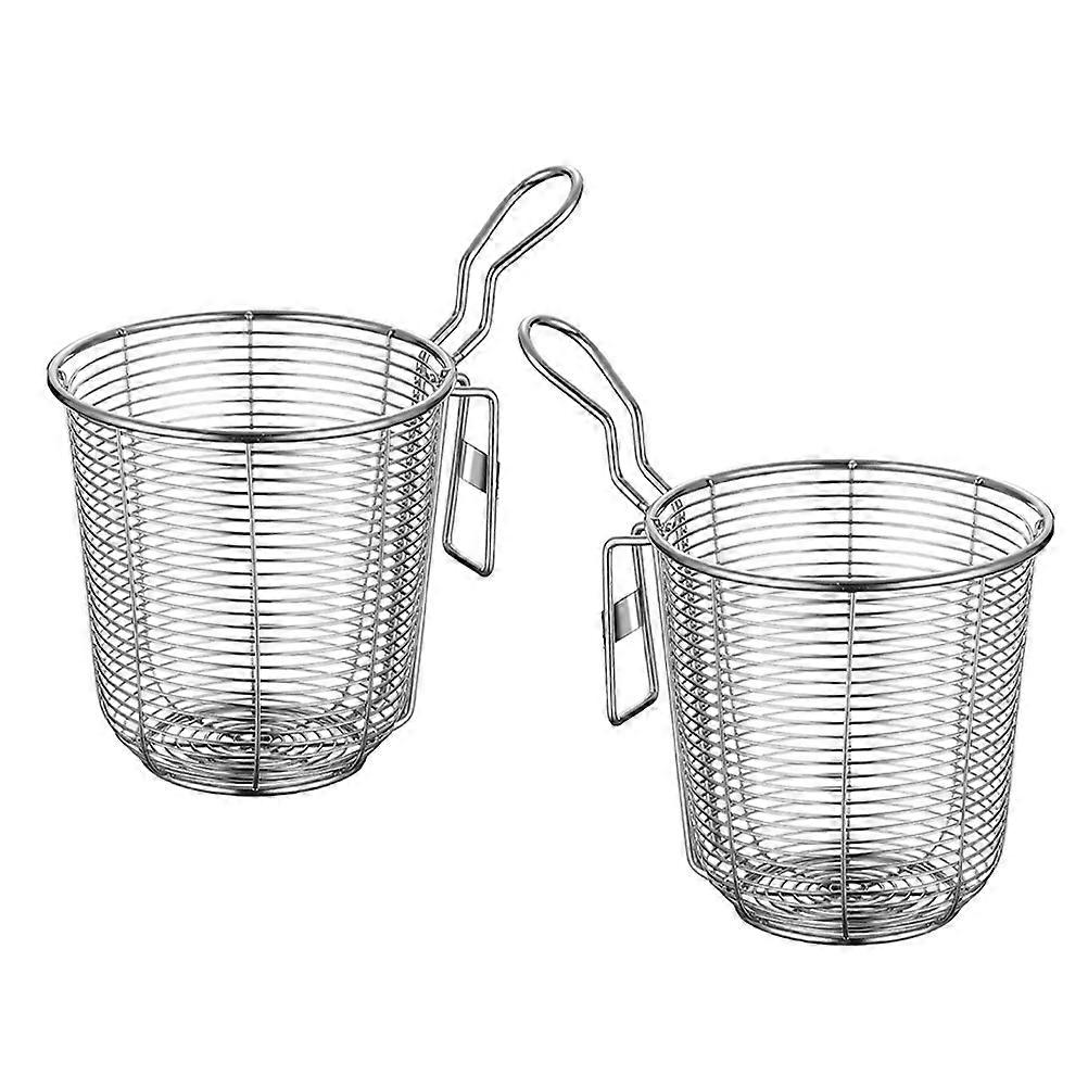 Fine Mesh Stainless Steel Hot Pot Strainer for Kitchen Use 2Pcs Set