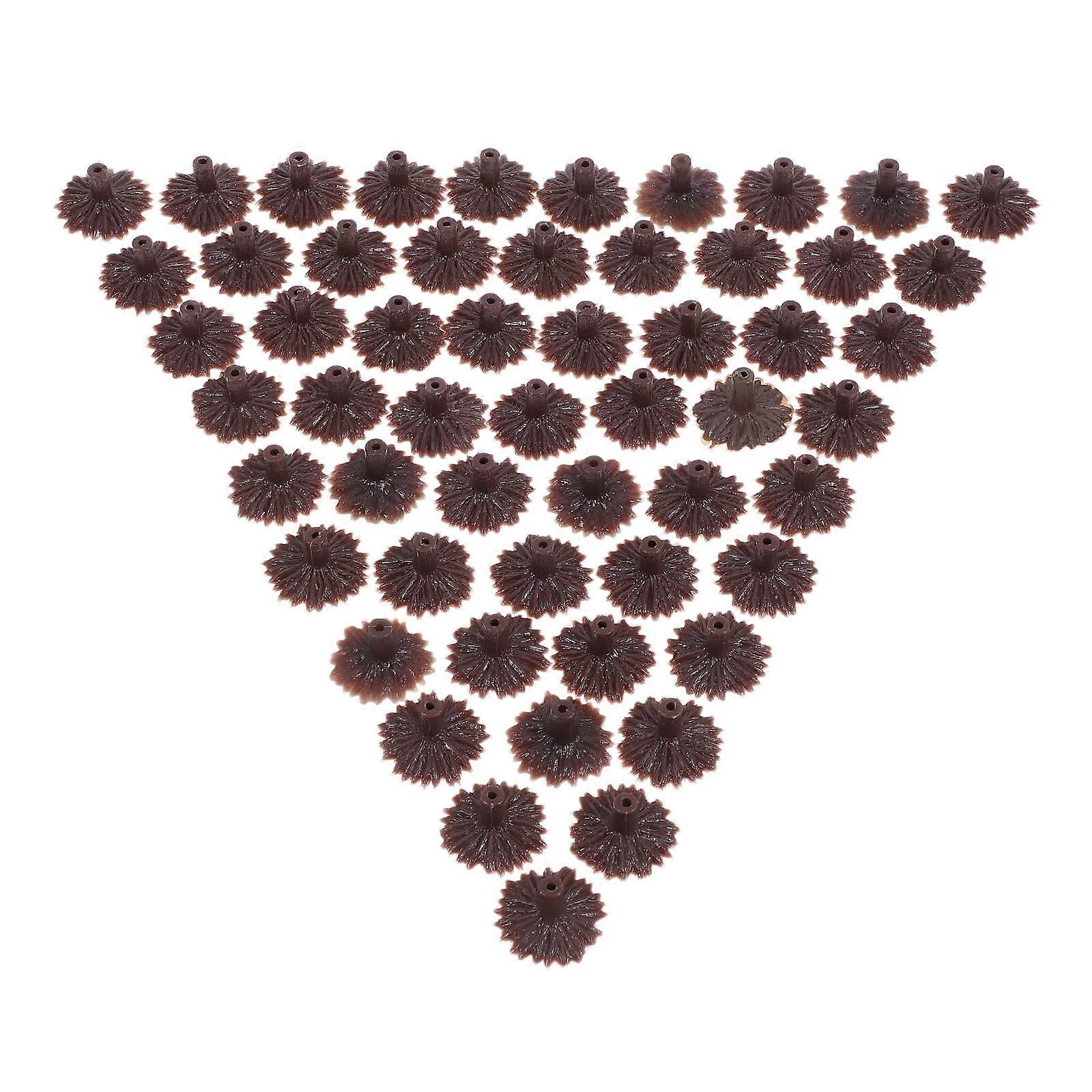 Model Trees Stand for Railroad Diorama with 50Pcs Plastic Tree Base Set