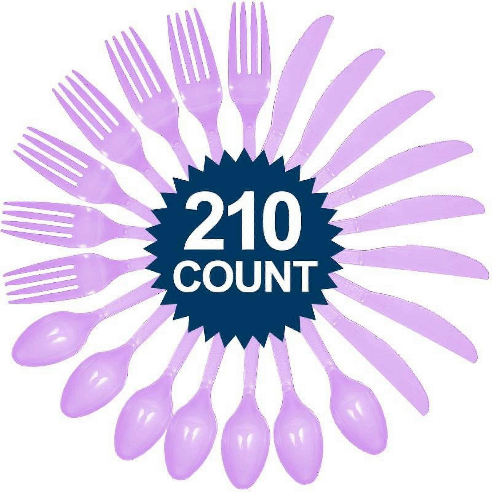 Lavender Cutlery Set (210 Count)