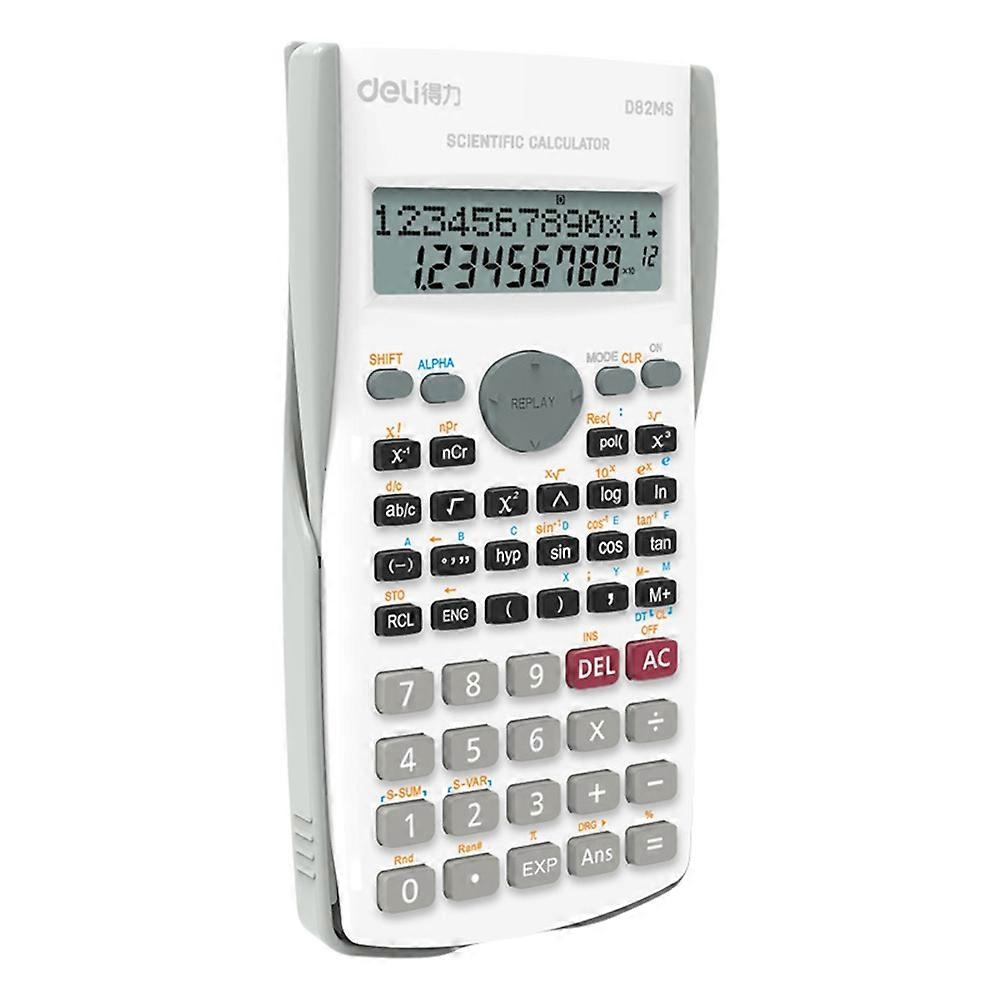 Deli D82MS Scientific Calculator 240 Functions Functional Calculator with Protective Case for School Students and Teachers A