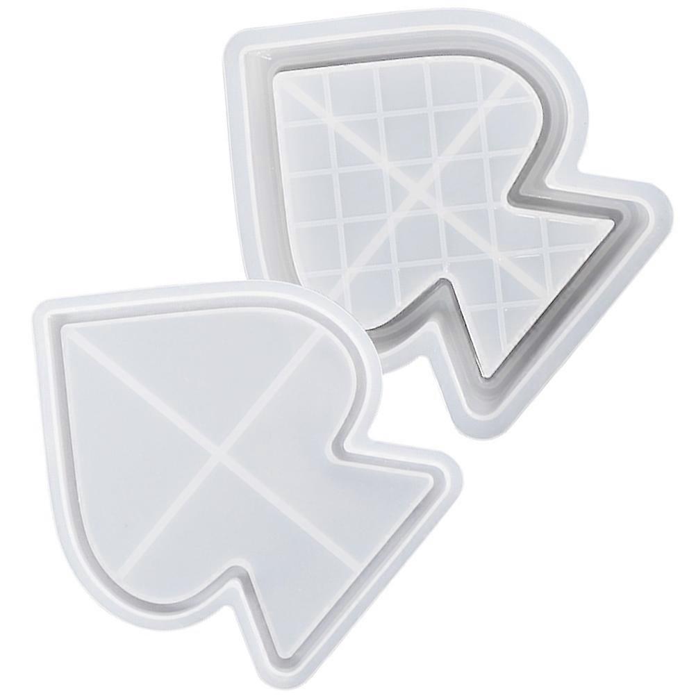 Chess Pattern Silicone Mold for DIY Storage Box 1Set Spade Shaped Mold