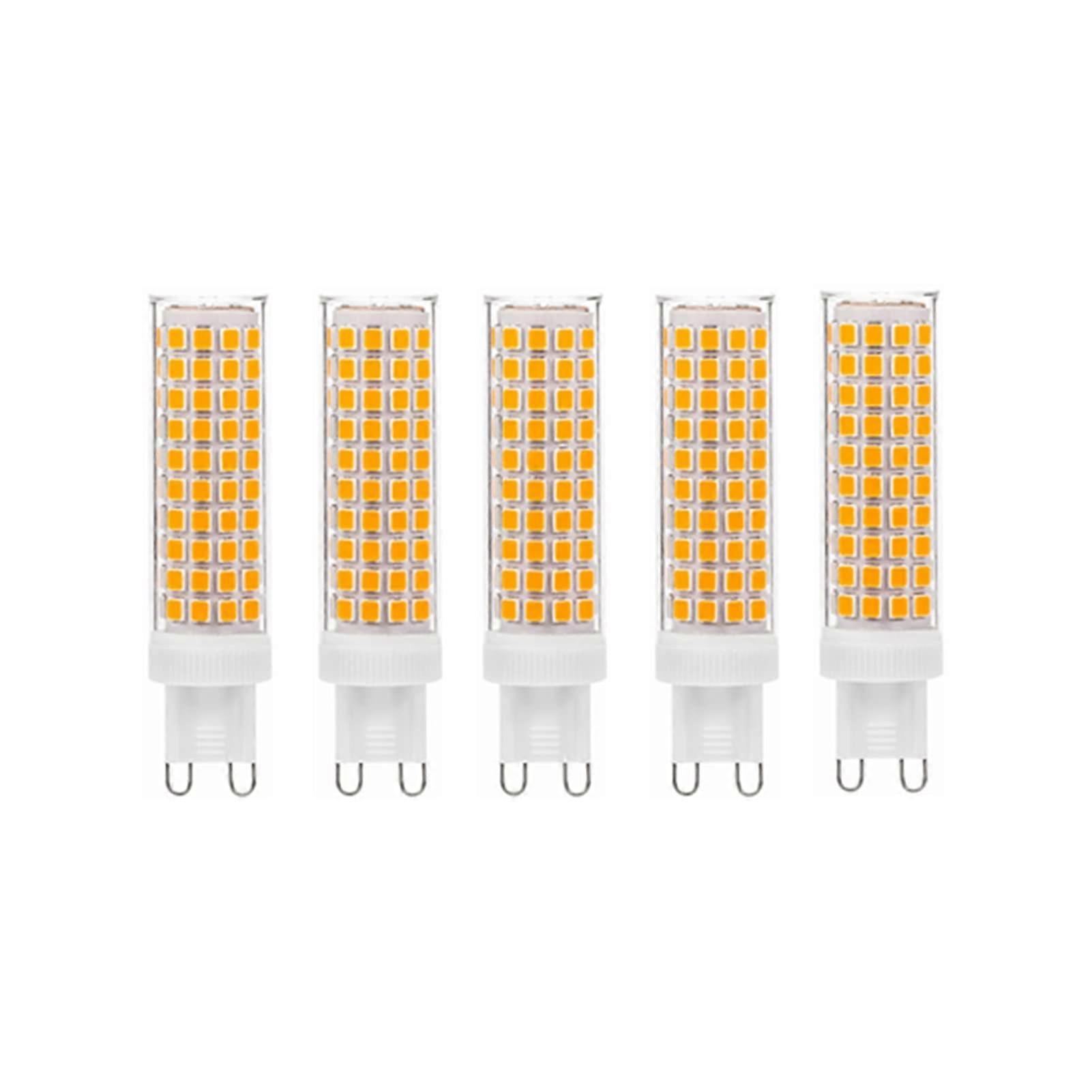 10W G9 LED Bulb Warm White 1000 Lumens Energy Saving 360° Beam Angle Long Lifespan 5 Pack