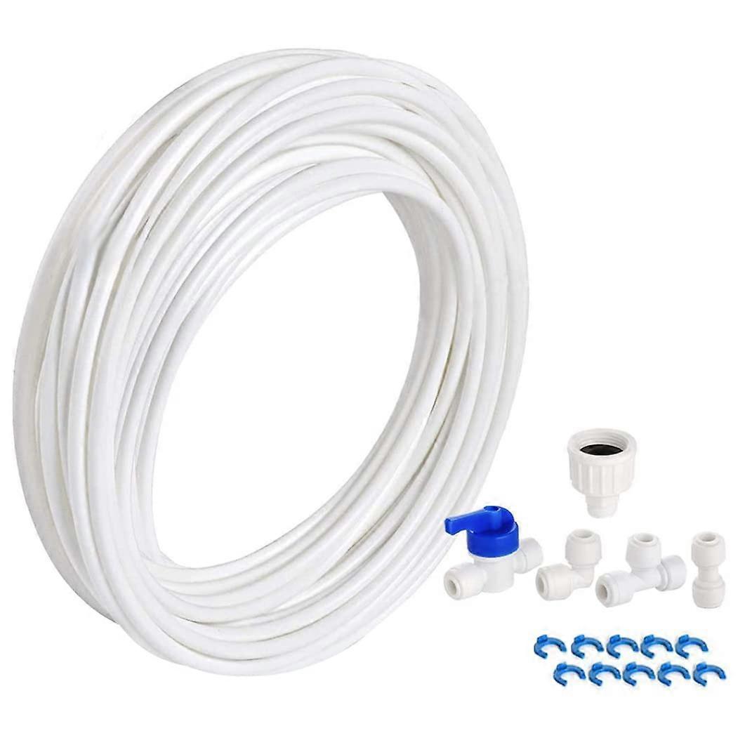 Water Filter Kit for Refrigerator with 10M Fridge Water Supply Hose and Quick Connect Connector