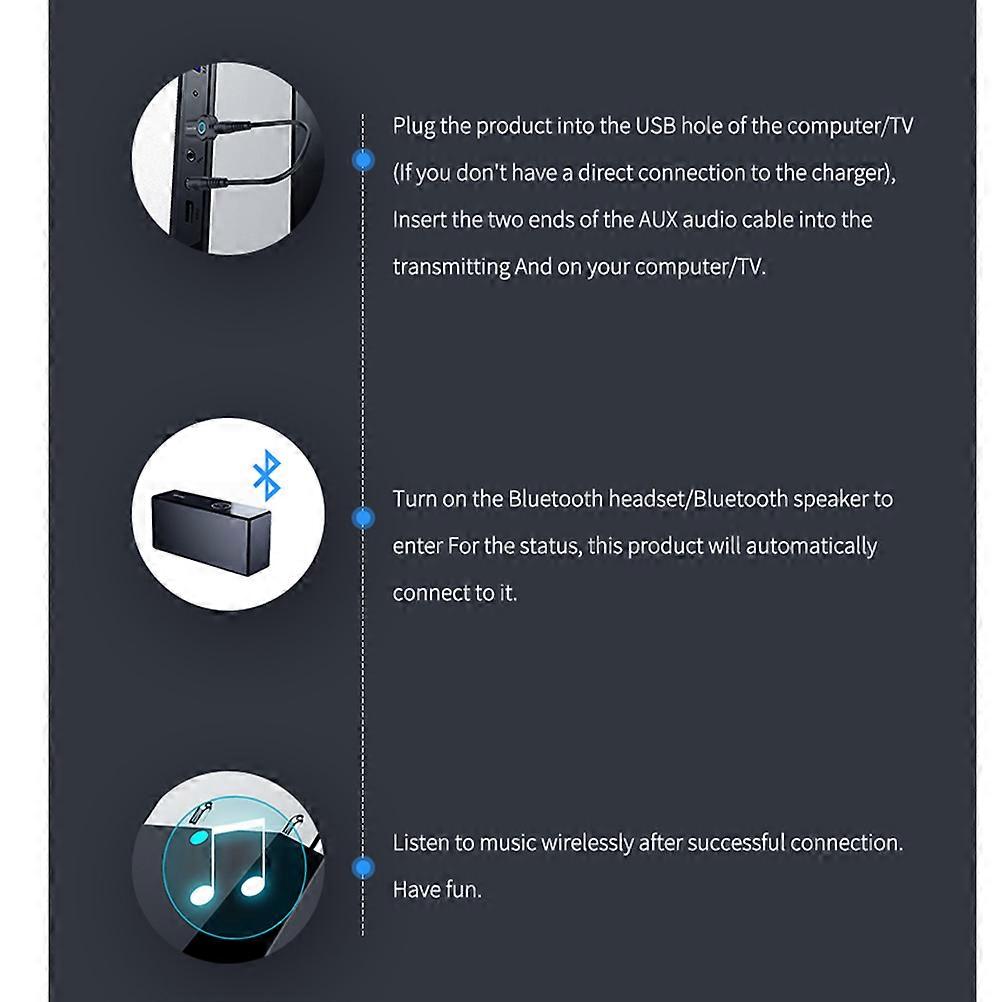 Audio Transmitter 3Pcs USB Audio Transmitter Wireless Adapter for Headphones