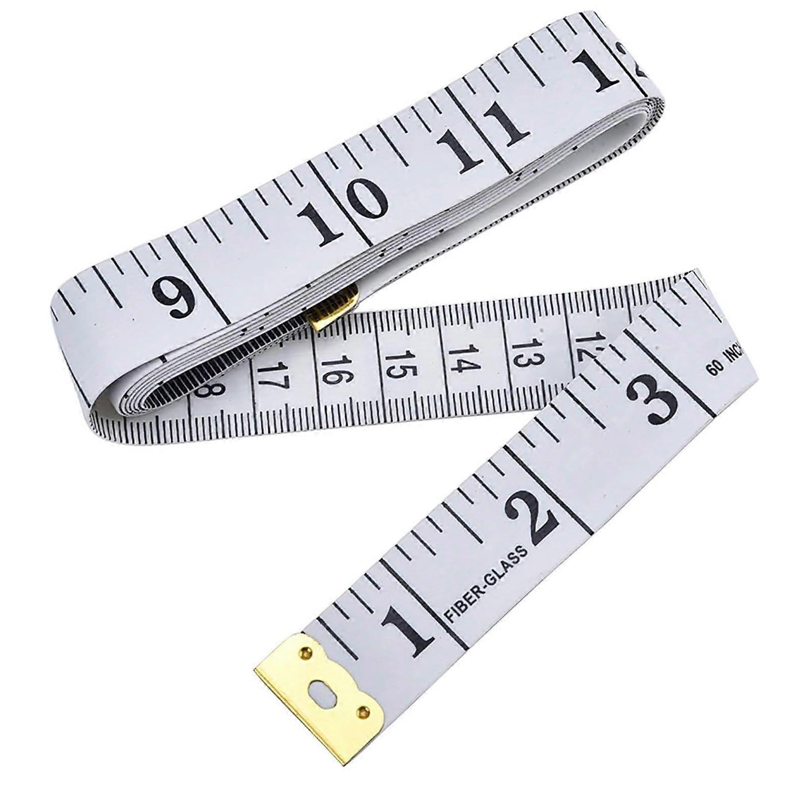 Measuring Tape 150cm Dual Sided Soft Flexible Fiberglass Sewing Tape Measure with Dual Scale and Metal Ends